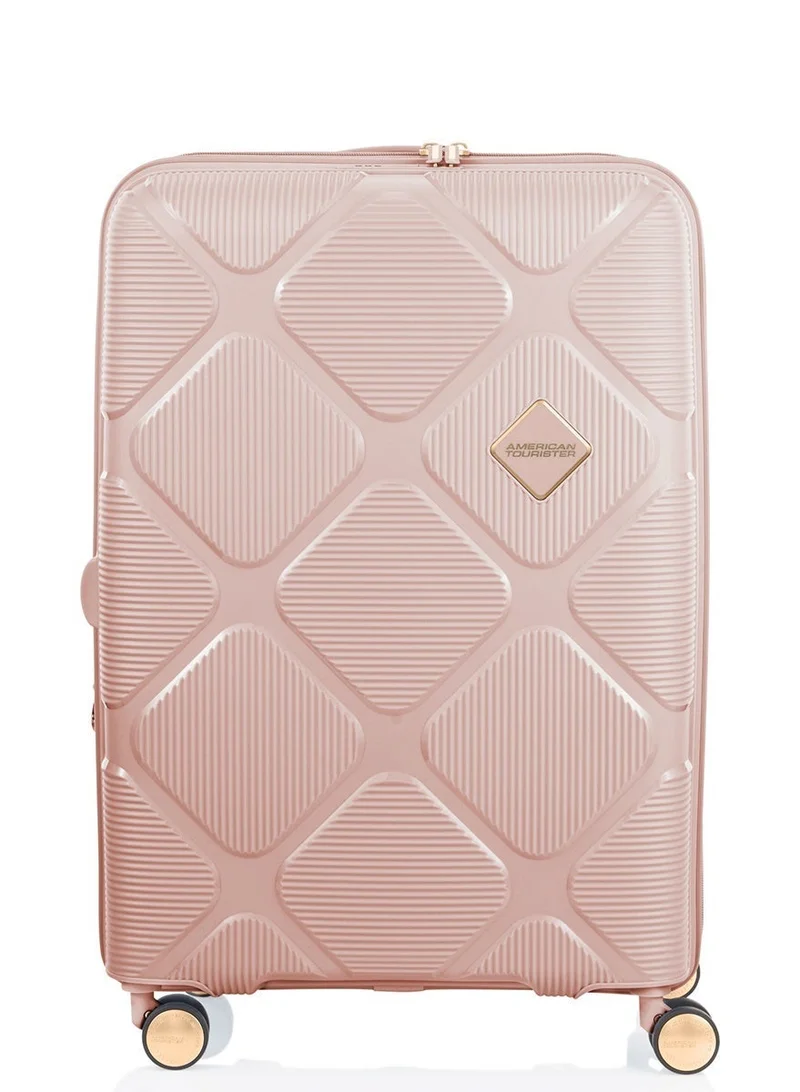 AMERICAN TOURISTER 69 cm / 25 inch Instagon Suitcase, Check-In Size 69 cm / 25 inch, 4 Double Wheels, Hard Top, Polypropylene, Peach Blossom|DuoSaf™ Security Zipper|TSA 008 Lock|Optimov™ Shock Absorbing Wheels|Expandable - 3 Years International Warranty  | Best Price UAE
